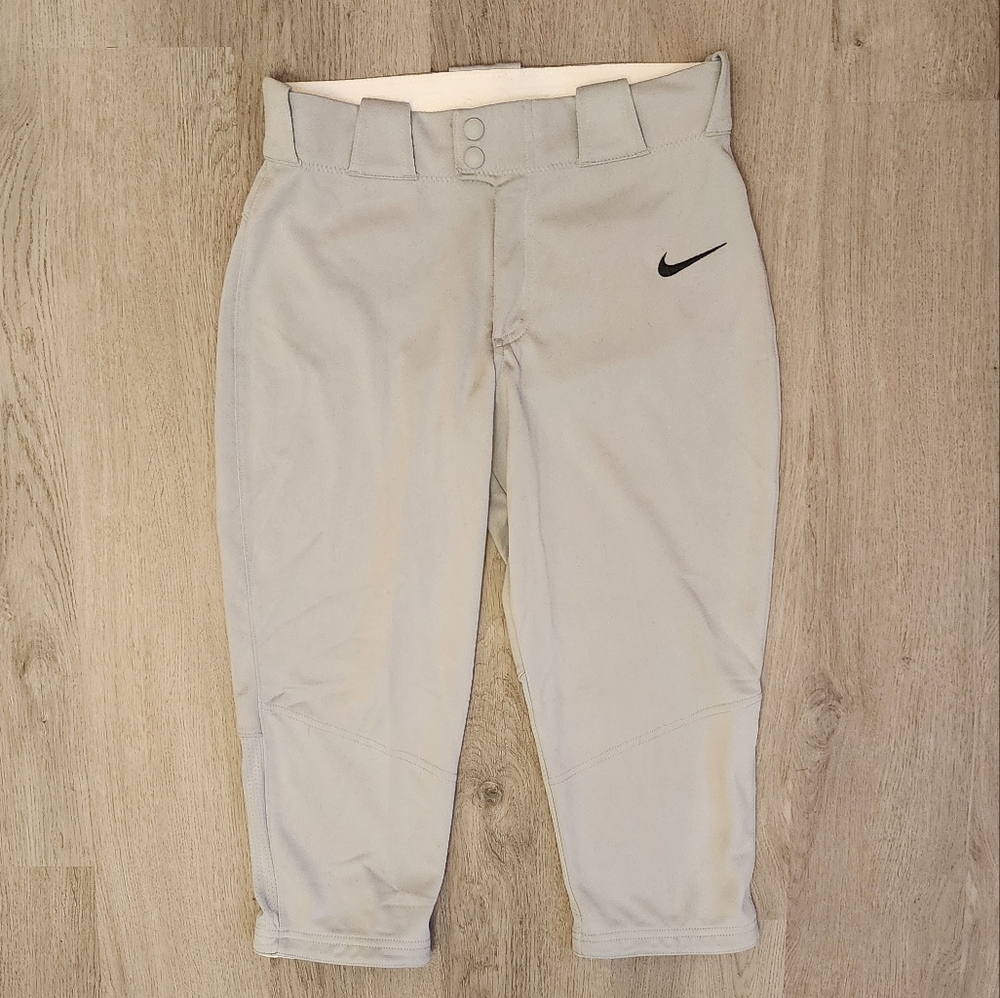 NWOT Nike Women's Softball Pants Solid Grey Knickers Small S